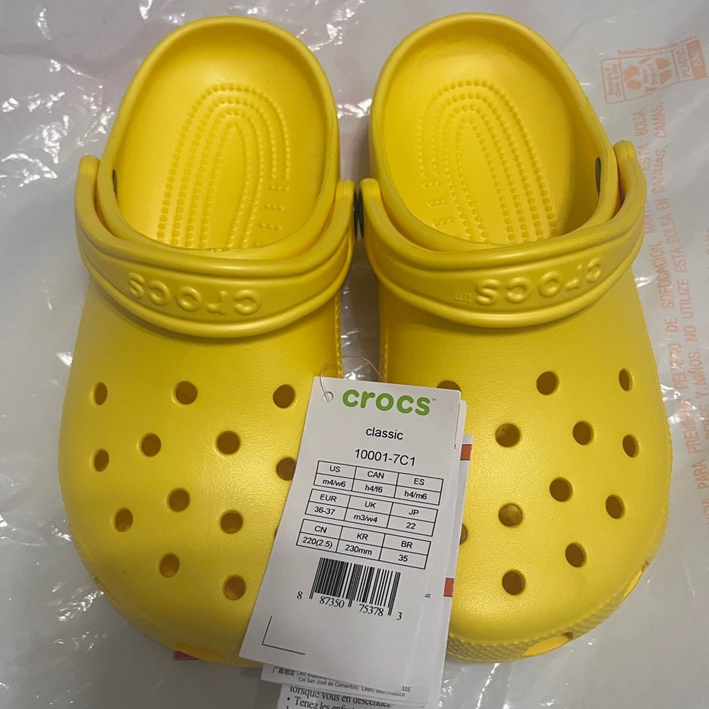 Yellow crocs